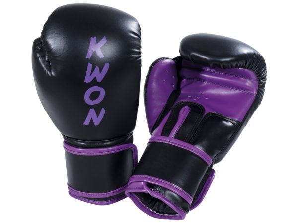 Kwon Boxhandschuhe Training Schwarz-Lila
