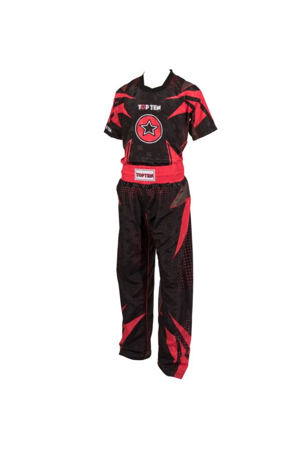 TOP TEN Kickbox Uniform Future Schwarz-Rot