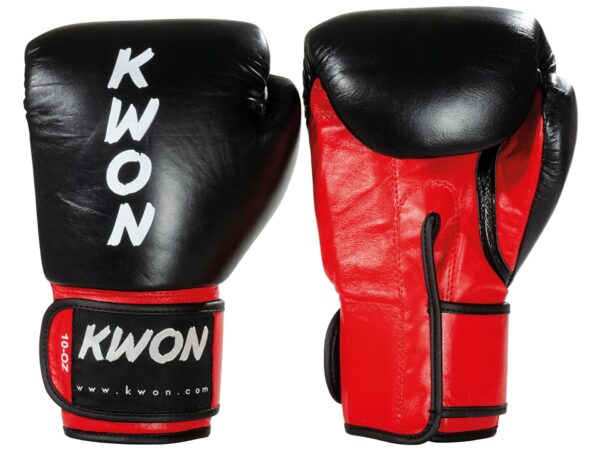 KWON Kickboxhandschuhe KO Champ Schwarz-Rot