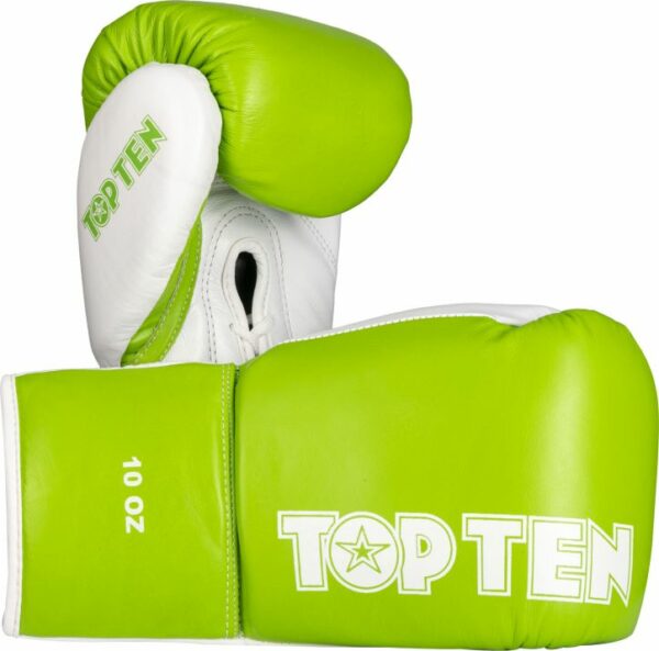 TOP TEN Boxhandschuhe Profi Grün-Weiß